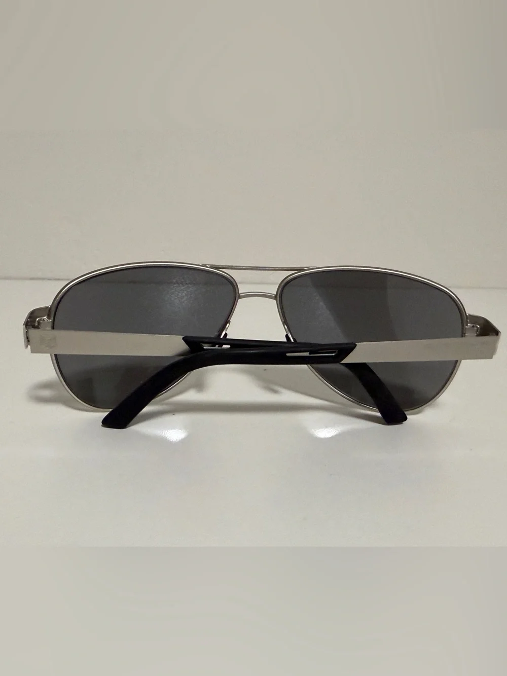 Revision Military Alphawing Aviator Sunglasses Silver Stainless Steel 59-13-125